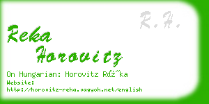reka horovitz business card